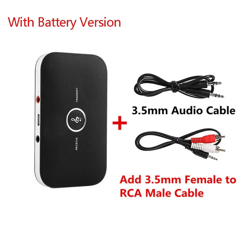 Bluetooth 5.0 Audio Transmitter & Receiver β Wireless RCA, 3.5mm AUX, USB Adapter for Car, PC, TV, Headphones