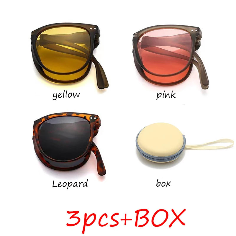 Folding UV Protection Sunglasses – Portable Ultra-Light Unisex Sun Protection Eyewear for Men & Women