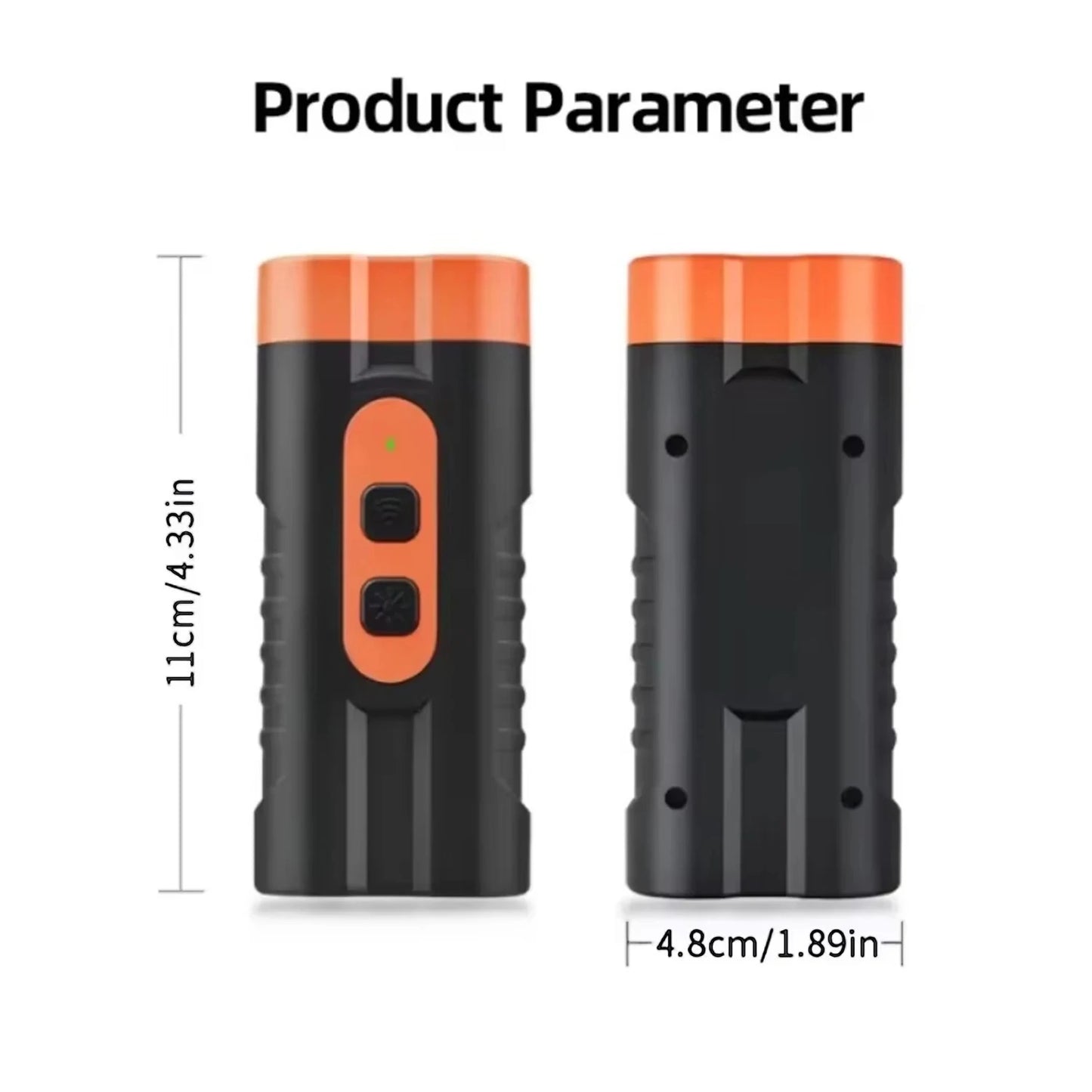 Ultrasonic Dog Repeller - Dual Head USB Rechargeable Anti-Bark Training Device with LED Flashlight