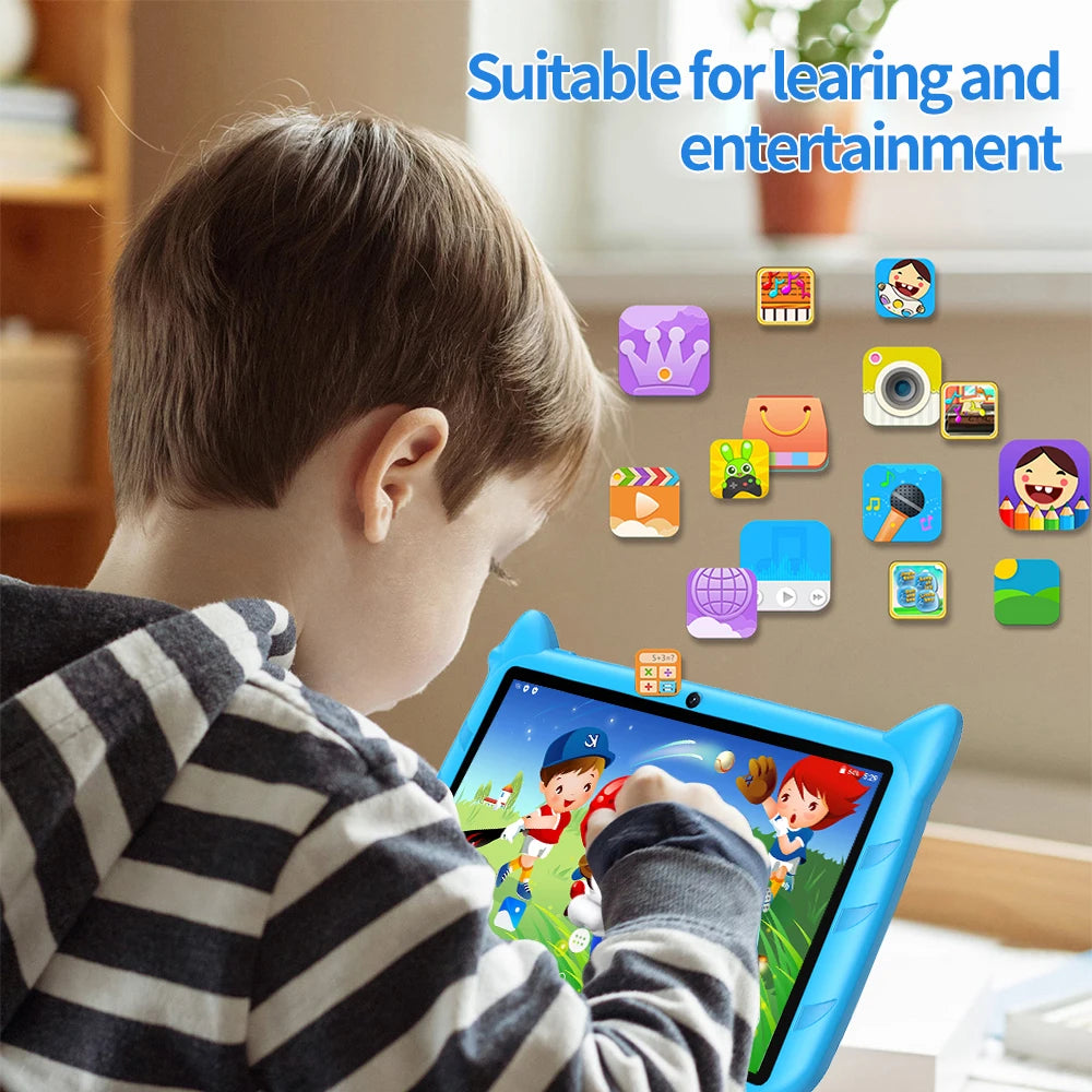 BDF 7-Inch Kids Tablet with Android 13 - 4GB RAM, 64GB ROM, 1TB Expandable, 5G WiFi, 4000mAh Battery, Dual Camera, Preloaded Kids Software