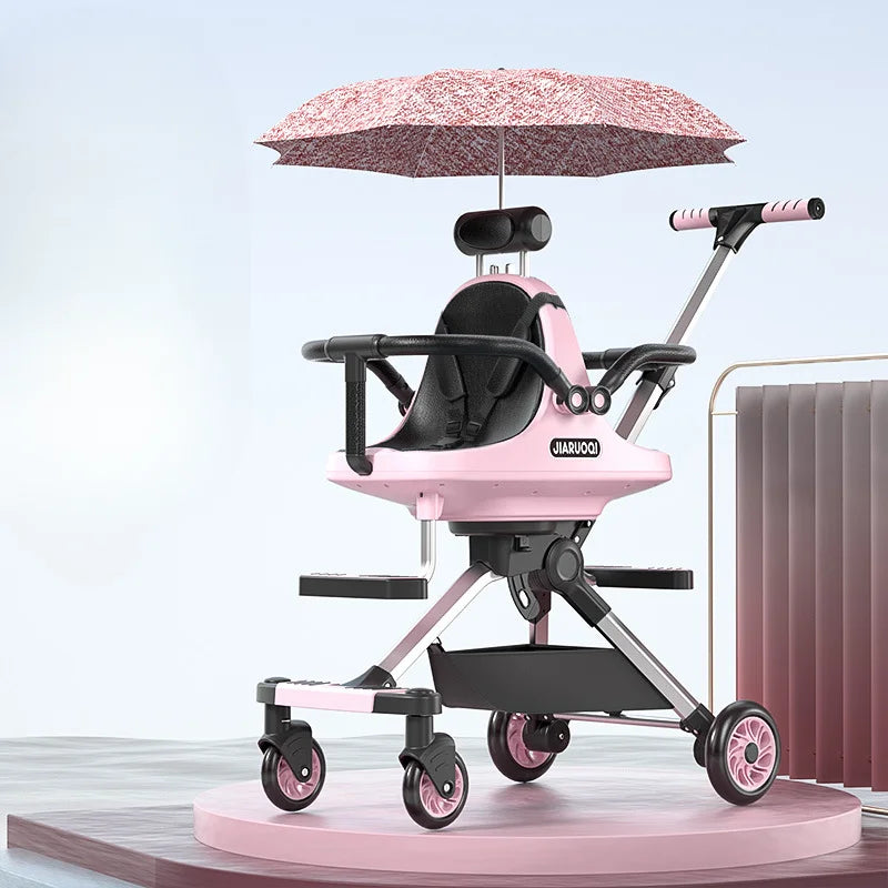 Lightweight Double Stroller with Canopy β Twin Umbrella Stroller for Infants & Toddlers, Compact Foldable Aluminum Frame