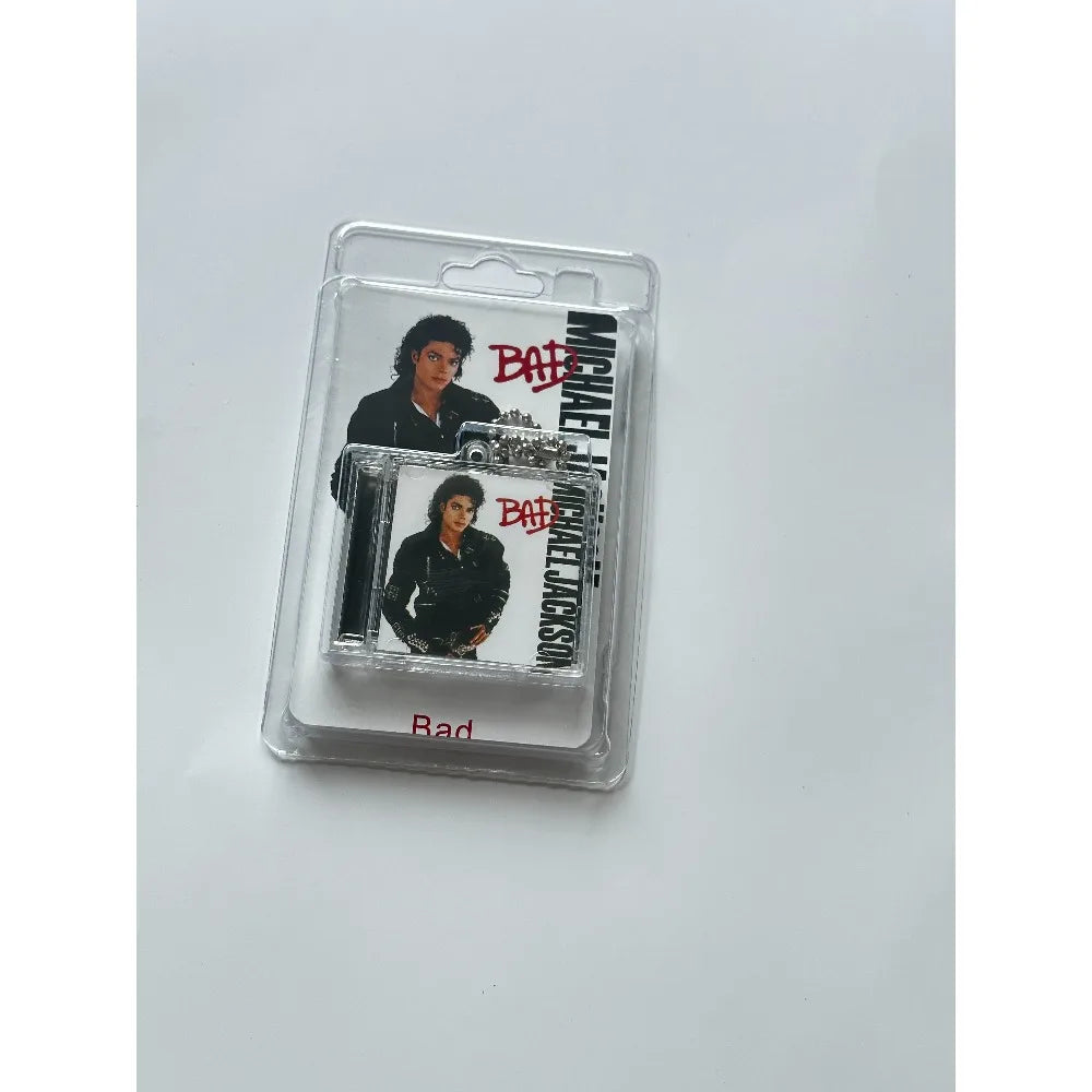 Michael Jackson Mini CD Album Keychain - NFC Acrylic Charm with High-Definition Design & Gift Packaging