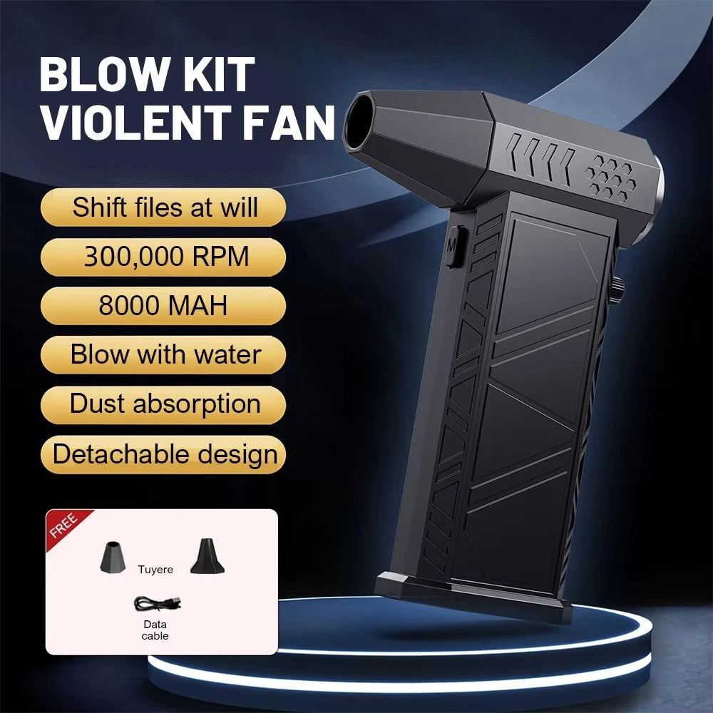 300,000 RPM Turbo Jet Blower X9 β High-Speed Wireless Compressed Air Duster, Portable Turbo Fan for Dust Cleaning