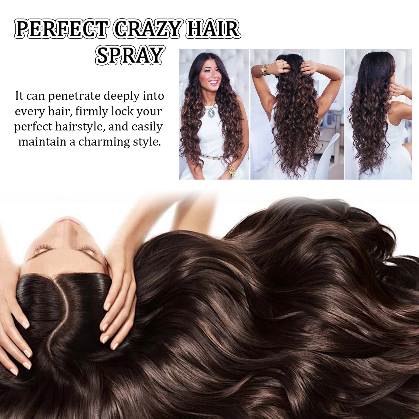 Eelhoe Hair Fluffy Styling Spray - Wash-Free Volumizing Mist for Refreshing, Degreasing & Long-Lasting Hair Style