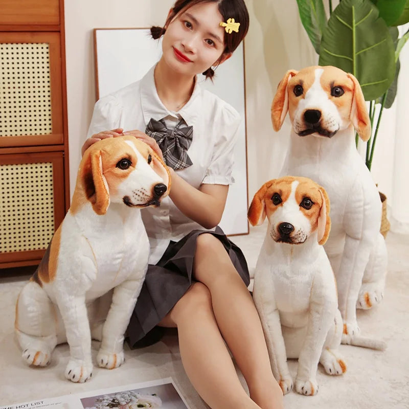 45-65cm Realistic Beagle Plush Toy - Stuffed Dog Doll, Gift, Home Decor & Pet Store Mascot