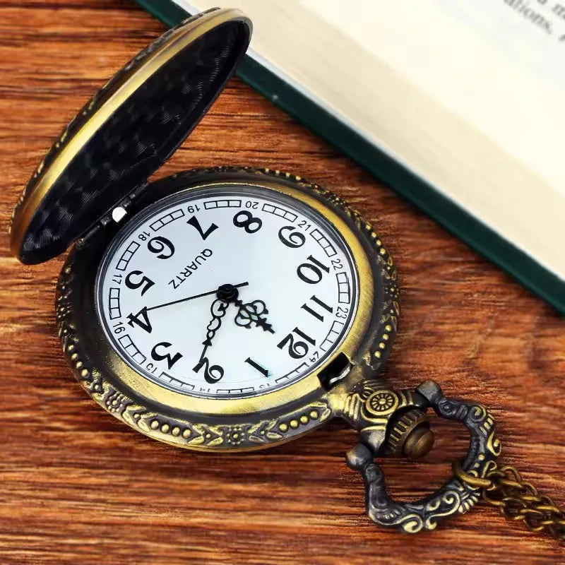 Cute Forest Series Quartz Pocket Watch Necklace - Trendy Pendant Gift for Girls and Holiday Accessories