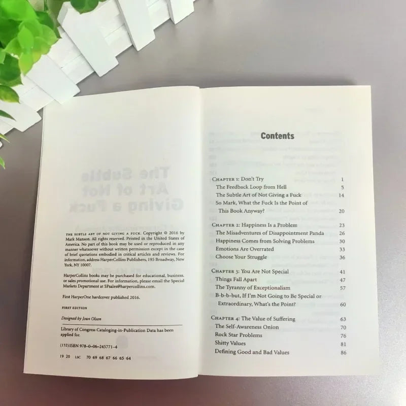 The Subtle Art of Not Giving a F*ck by Mark Manson – Self-Help Book on Happiness, Stress Relief & Personal Growth