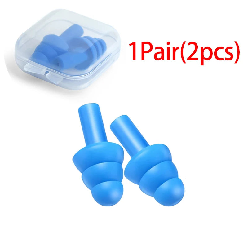 20/1Pair Silicone Earplugs — Noise Cancelling, Reusable, Waterproof Sleeping & Swimming Ear Plugs with Case