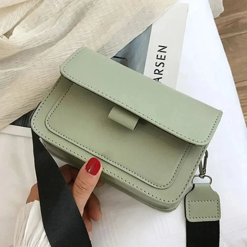 Classic PU Leather Crossbody Bag for Women – Fashion Shoulder Messenger, Travel Handle Flap Handbag