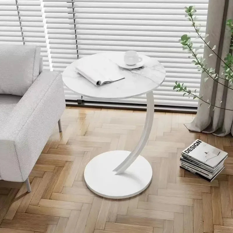 Modern Small Side Table - Compact Bedside Nightstand & Coffee Table for Bedroom, Living Room, Sofa & Balcony