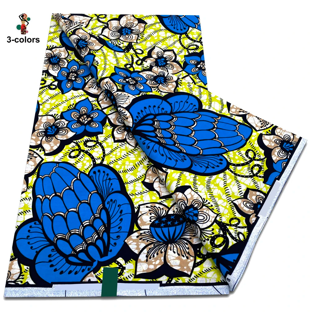 2026 Original African Wax Print Fabric - 100% Cotton Nigerian Ankara Batik Soft Pagne Material