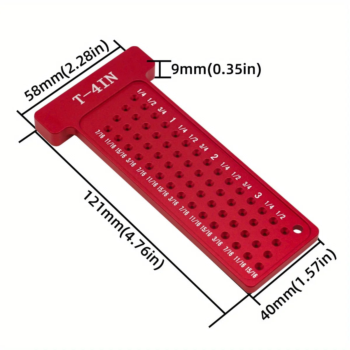 Woodworking Scribe T-Square Ruler β Metric/Inch Aluminum Line Drawing Gauge, Right Angle Protractor for Carpenter Layout