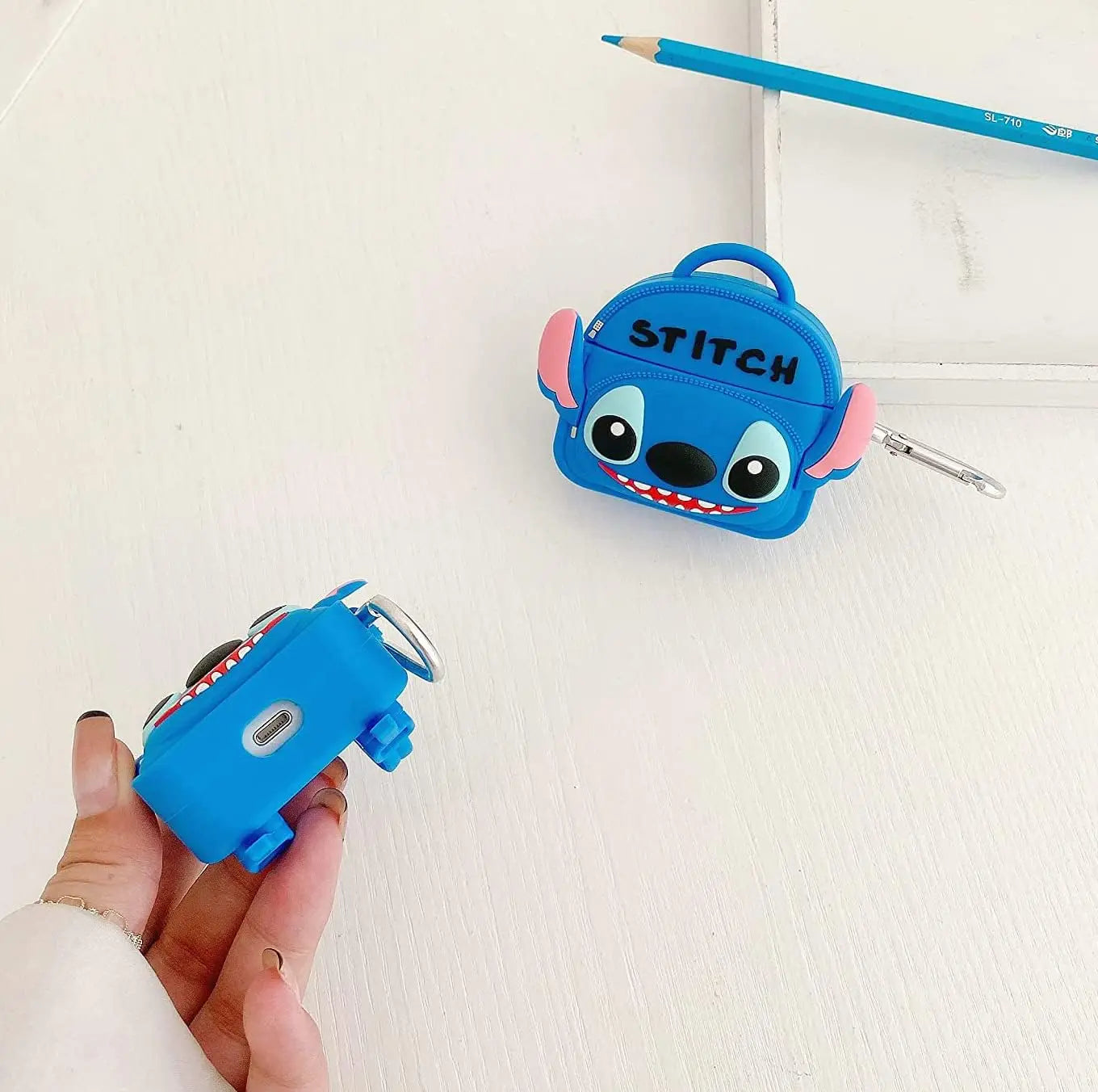 Backpack Stitch Silicone Case for AirPods 1/2/3/4 & Pro/Pro 2 β Cute Protective Earphone Cover