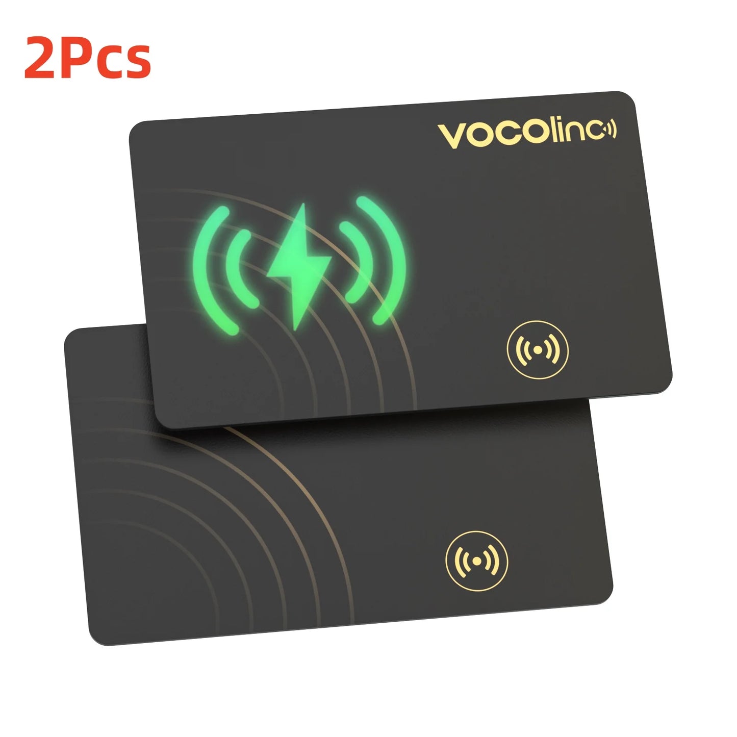 VOCOlinc Wireless Charging Bluetooth Smart Tag — 1/2PCS Global Locator & Item Finder Card, Compatible with Find My (iOS Only)