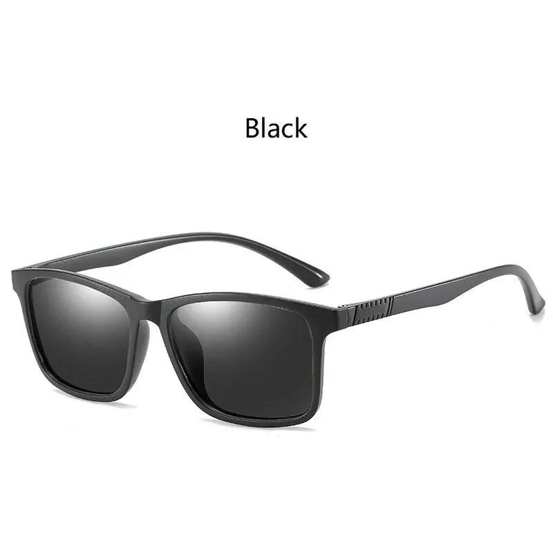 Luxury Men’s Polarized Sunglasses – Vintage Square TR90 Frame, Ultra-Light UV400 Driving & Fishing Eyewear