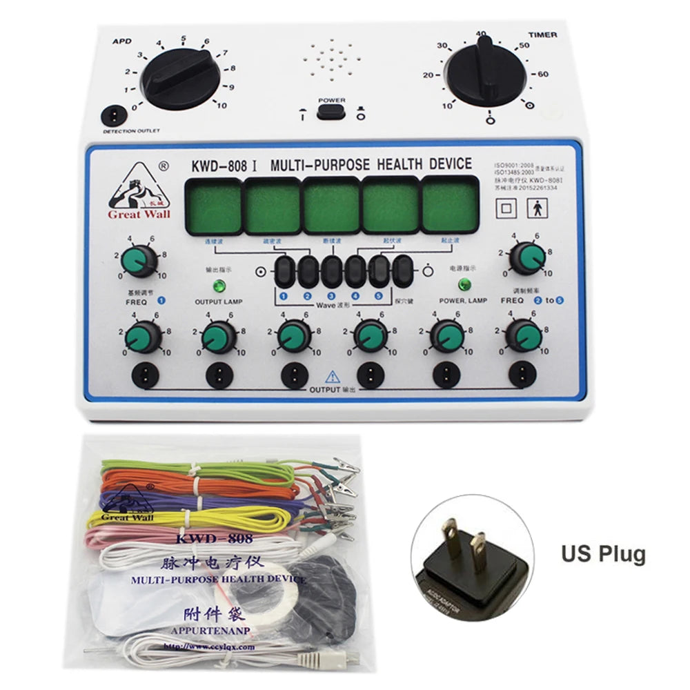 Electric Acupuncture Stimulator Machine β 6-Channel Digital Electro Therapy Massager with Patch Care Kit