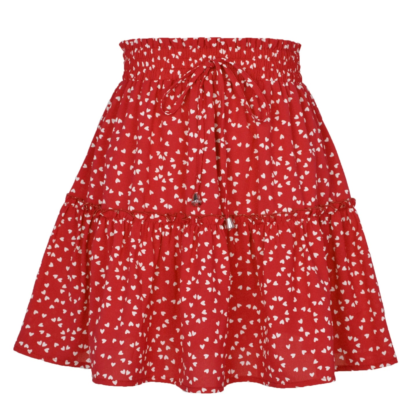 Women’s Floral A-Line Skirt – Summer High Elastic Waist Little Daisy Dress Vestidos LDY-WW4648