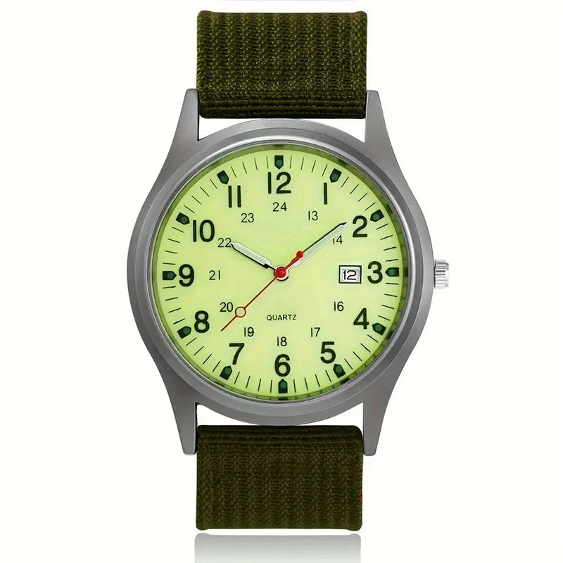 Luxury Men’s Quartz Watch - Waterproof Big Dial Wristwatch with Luminous Hands Fashion Design