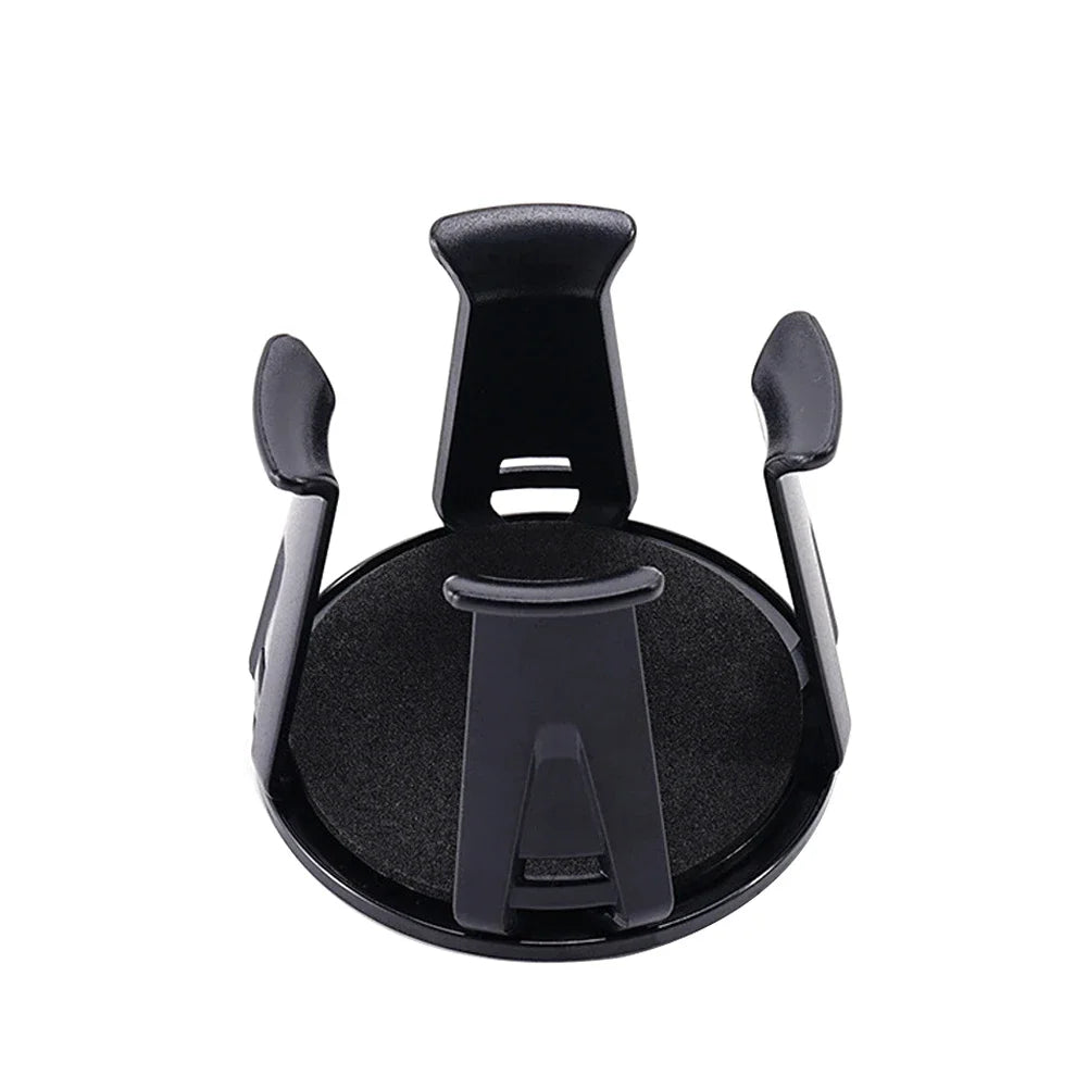 Universal Car Cup Holder Organizer – Adhesive Beverage Bottle Storage Rack Auto Interior Drink Holder Accessory (Black)