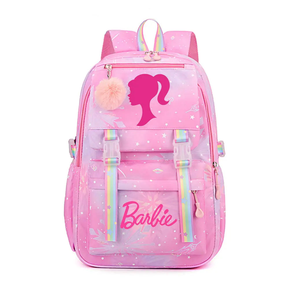 New Barbie Kids School Backpack – Canvas Travel & Laptop Bag for Boys, Girls, & Teenagers