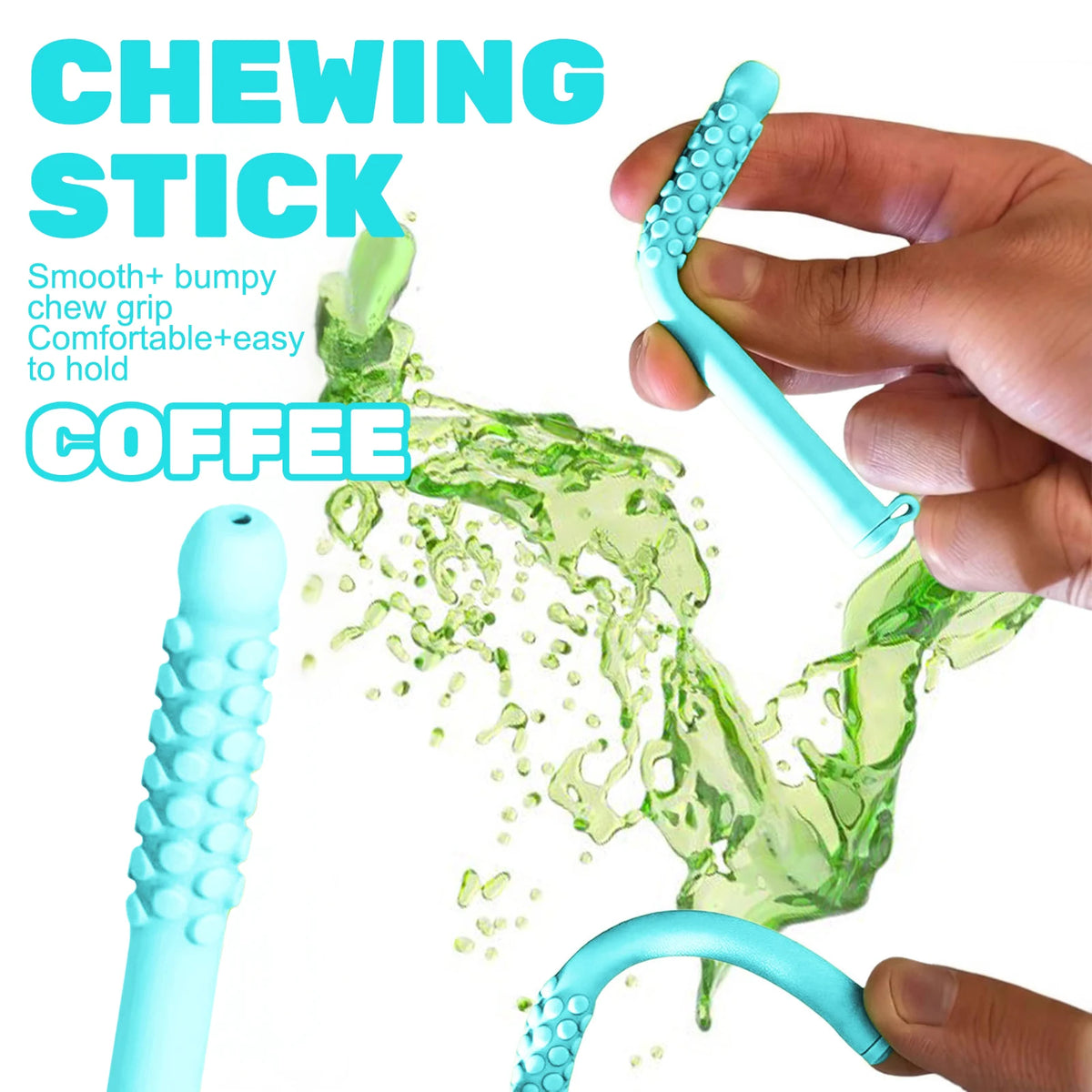 Silicone Aromatherapy Chew Stick - Essential Oil Diffuser Breathing & Stress Relief Tool