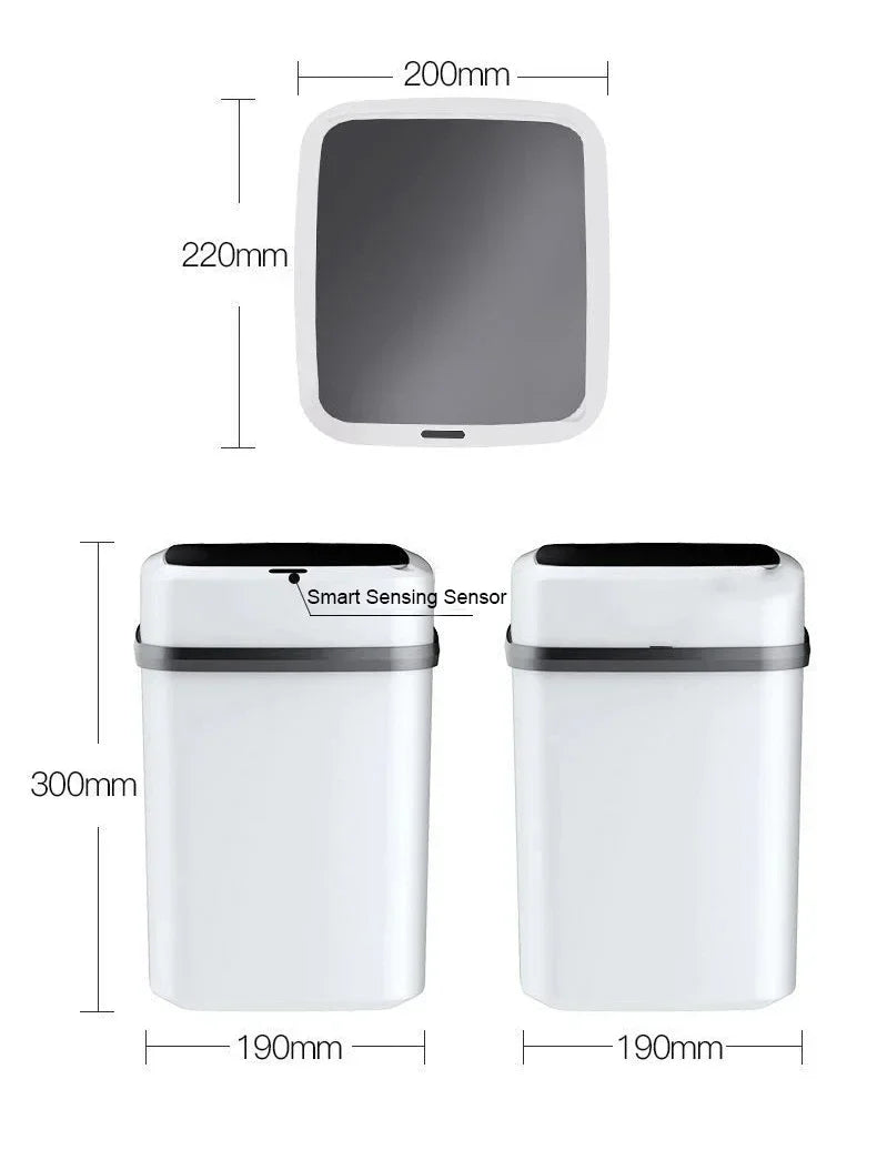 Smart Automatic Trash Can β Household Toilet & Bathroom Waste Basket with Lid, Motion Sensor 2025