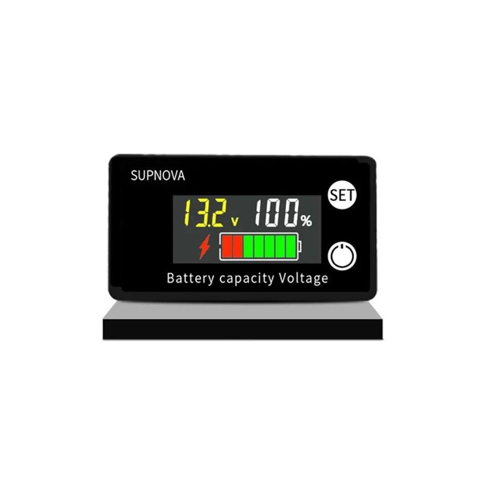 Battery Capacity Indicator Voltmeter – DC 8V-100V for Lead Acid, Lithium & LiFePO4 Cars & Motorcycles