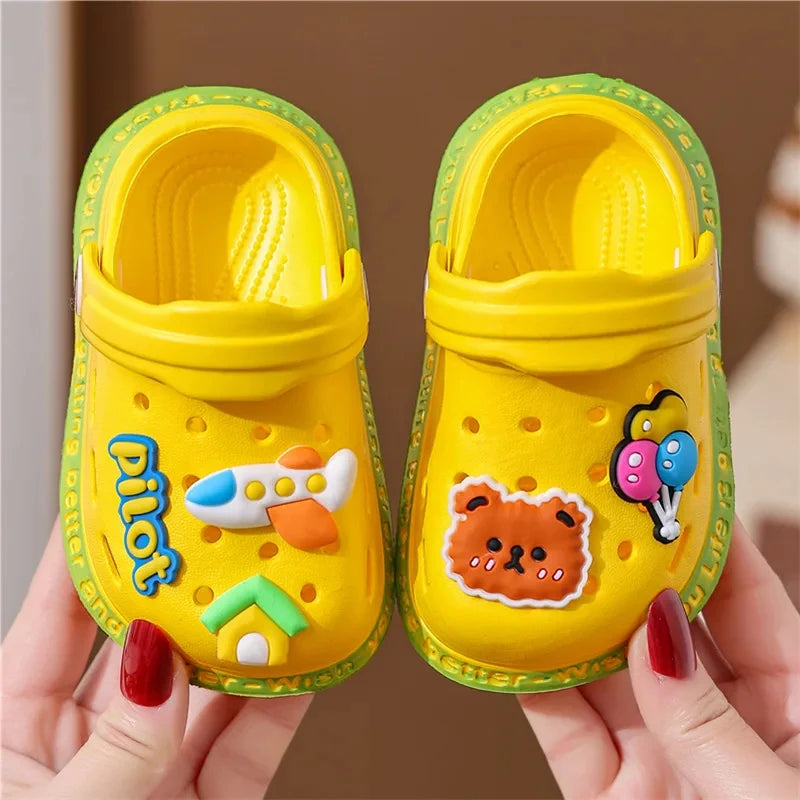Kids Summer Sandals - Soft Anti-Skid Cartoon Hole Shoes for Boys & Girls