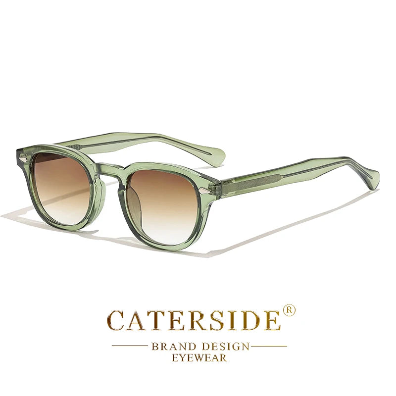 CATERSIDE Retro Round Sunglasses — Luxury Punk Pin Temple Shades for Men & Women, Sports, Leisure & Party UV400 Eyewear