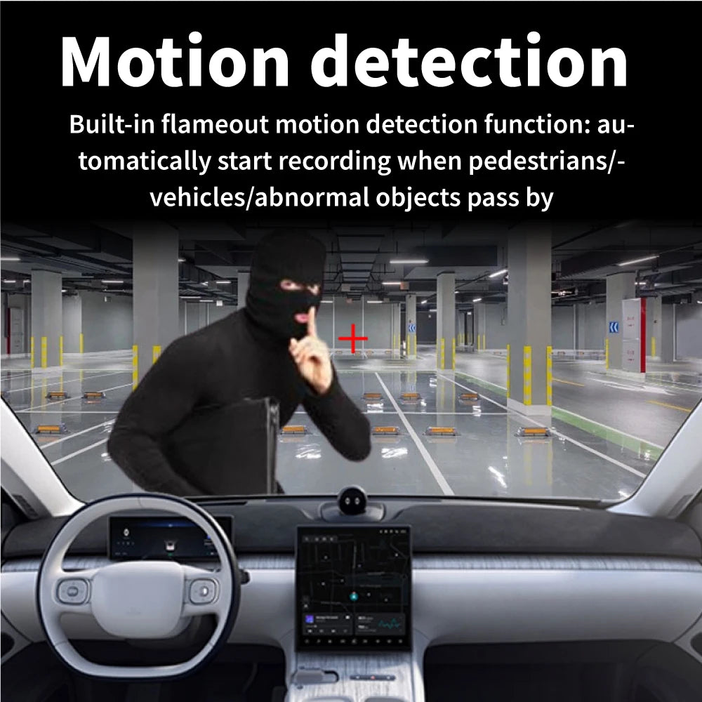 3-Channel Dash Camera 1080P HD - Front, Interior & Rear View Recorder with Night Vision & Loop Recording