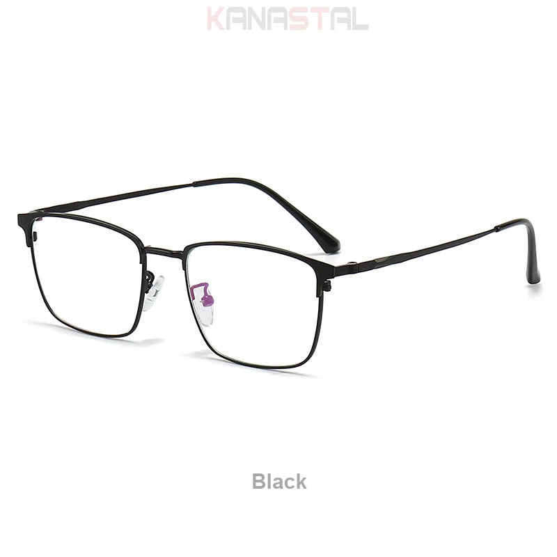 Prescription Titanium Eyeglasses - Blue Light Blocking Reading Glasses for Men & Women Myopia Optical Frames