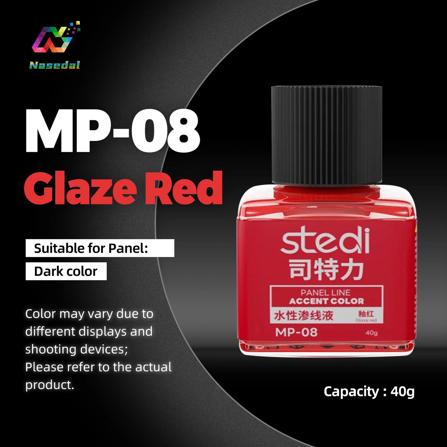 Stedi MP-10~MP-13 Weathering Acrylic Paint – 40g Gundam & Military Model Panel Line Painting Tool for DIY Hobby Crafts