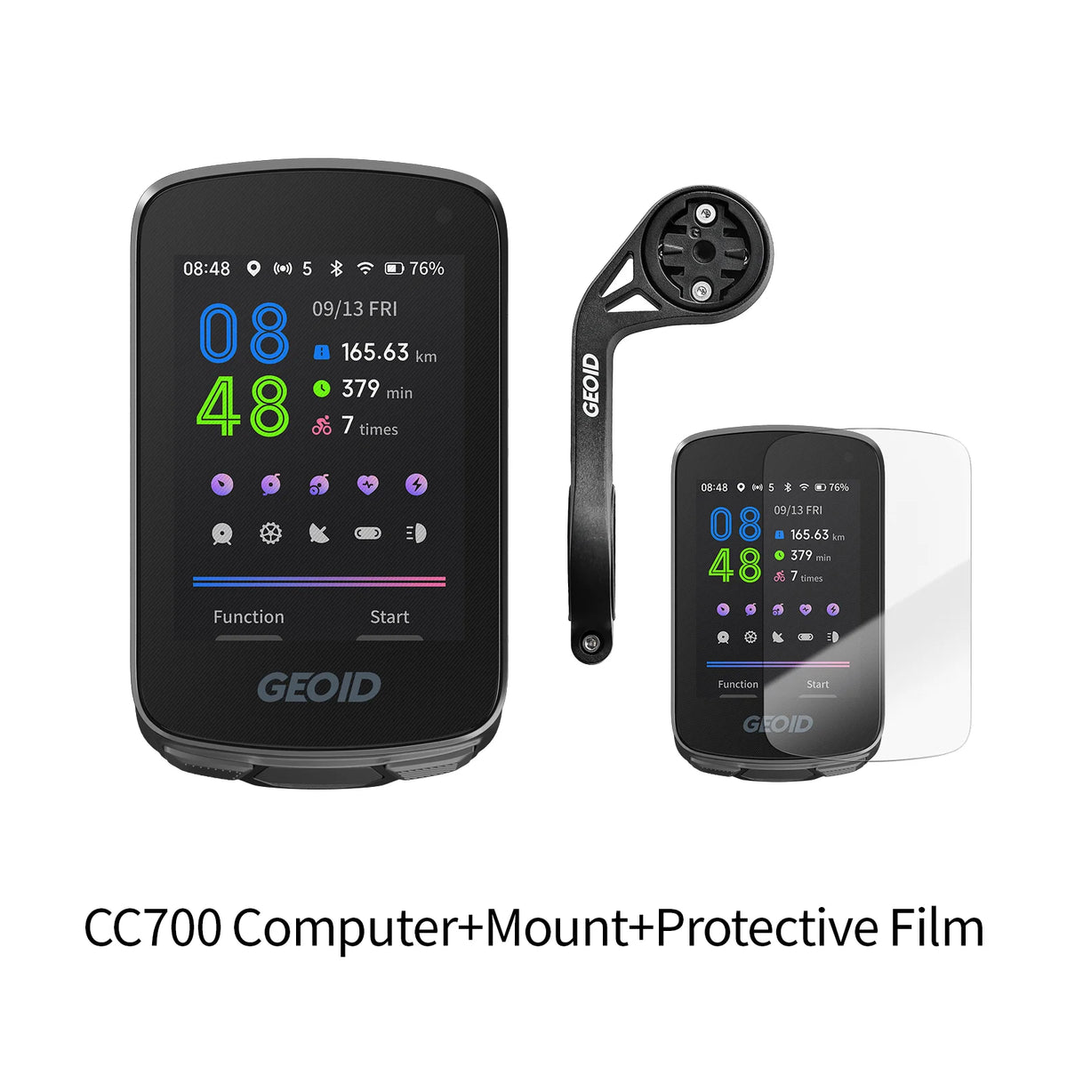 GEOID CC700 GPS Bike Computer - 2.8-Inch Color Screen Cycling Speedometer with Route Navigation, WiFi & Waterproof Design