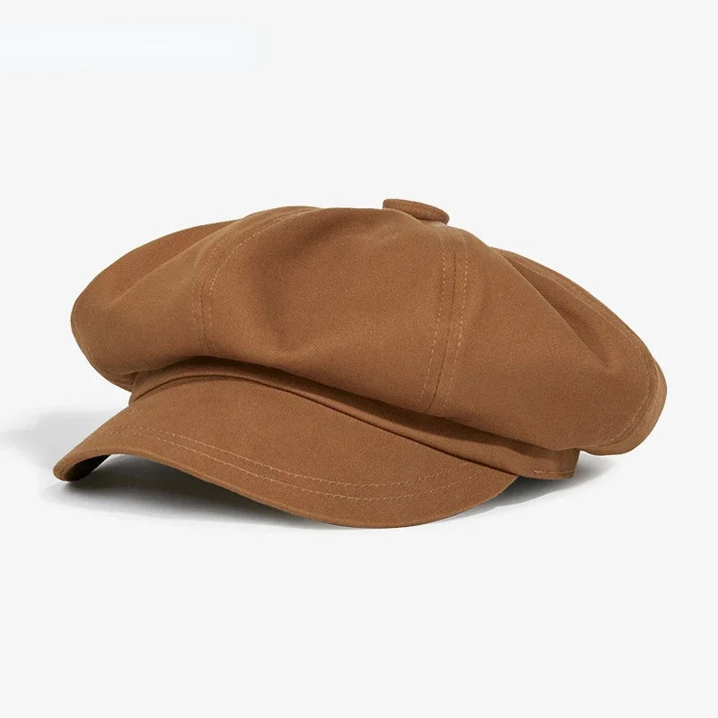 Fashion Beret Hat for Men and Women - Spring Summer Versatile Classic Casquette, Retro Octagonal Painter Sun-Cap for Teens