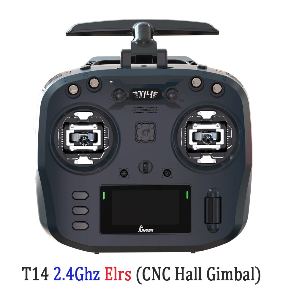 Jumper T14 ELRS Remote Control β 2.4GHz/915MHz, 1W, CNC Hall Sensor Gimbals, OLED Display for FPV Drone