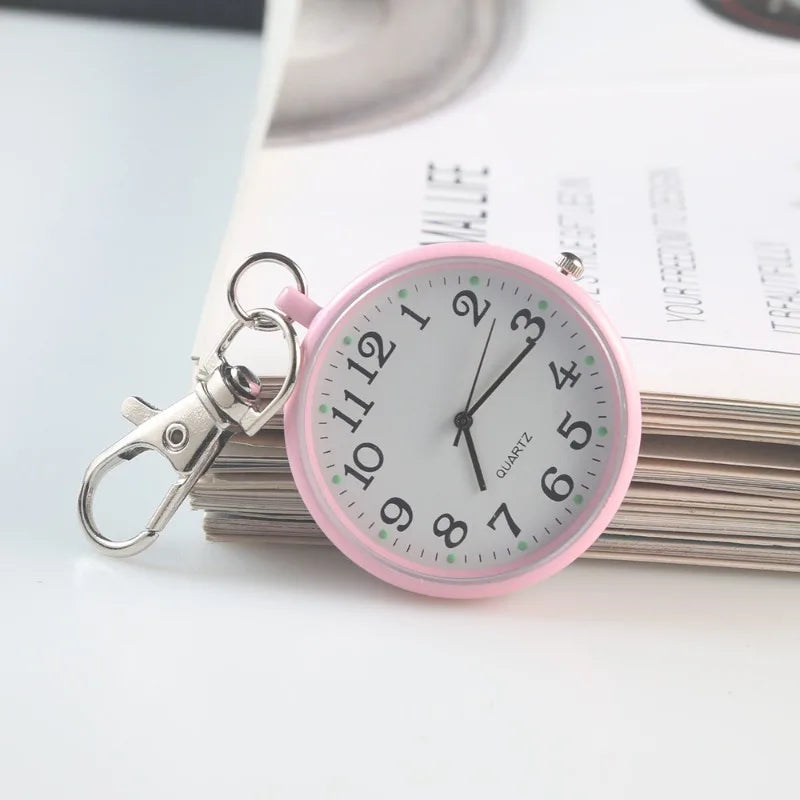 Mini Cute Quartz Pocket Watch - Compact Keyring Watch for Nurses, Doctors, Students, and Everyday Gifts