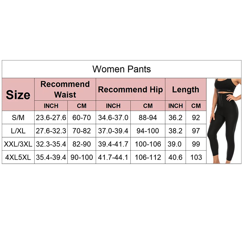 Sauna Shaper Pants - Full Body Shaper with Hot Sweat Effect Coating - Slimming Workout Gym Leggings for Fitness Sports