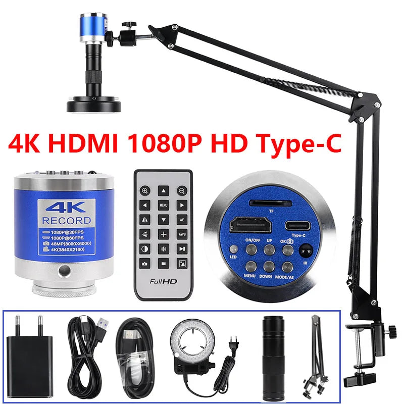 1080P 4K Digital Microscope β Full HD Industrial C-Mount Camera for PCB Welding & Mobile Phone Repair