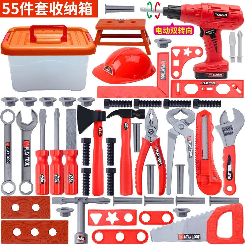 Kids Tool Set - Toy Drill Construction Pretend Play Kit for Toddler Boys & Girls Learning Gift