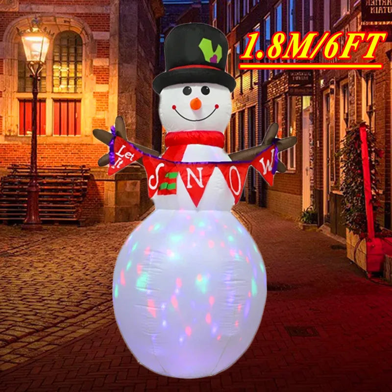 1.8M Inflatable Santa Claus Backpack Toy β Christmas Decoration with LED Light for Indoor & Outdoor Holiday Decor and Gifts