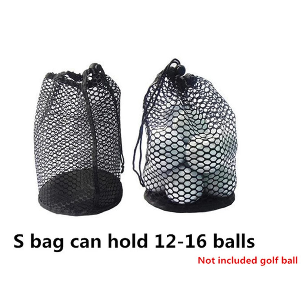 Lightweight Sports Mesh Golf Ball Carrying Bag – Nylon Drawstring Storage Pouch for 16/32/56 Balls, Durable Golf Practice and Training Ball Bag