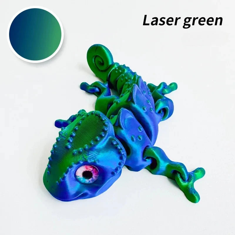 3D Printed Chameleon Figure - Movable Multi-Joint Reptile Toy for Kids & Room Decor