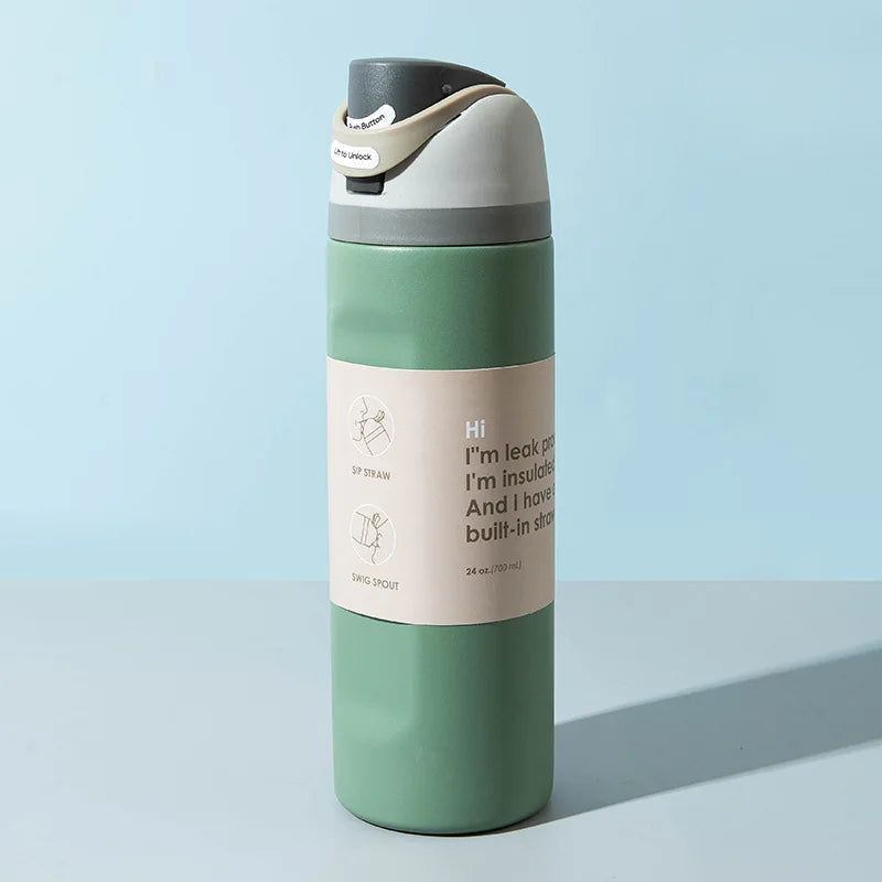 Stainless Steel Fruit Car Cup - Large-Capacity Insulated Portable Sports Water Bottle