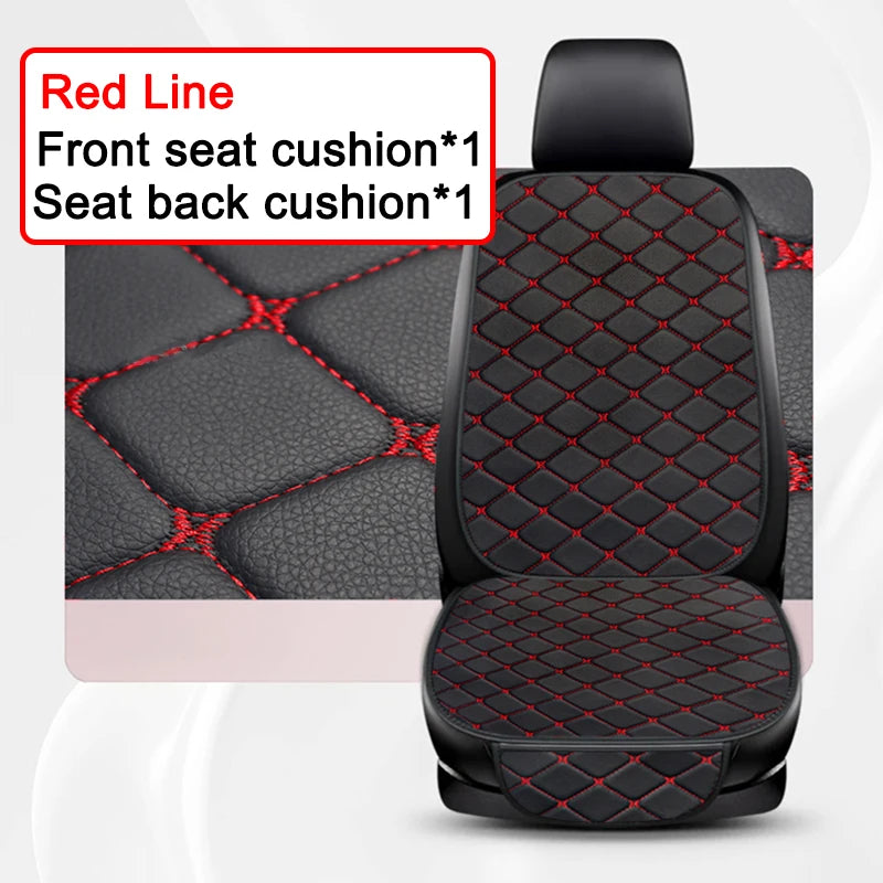 Universal PU Leather Car Seat Covers - Front and Rear Seat Cushions, Four-Season Seat Protectors for Cars and SUVs