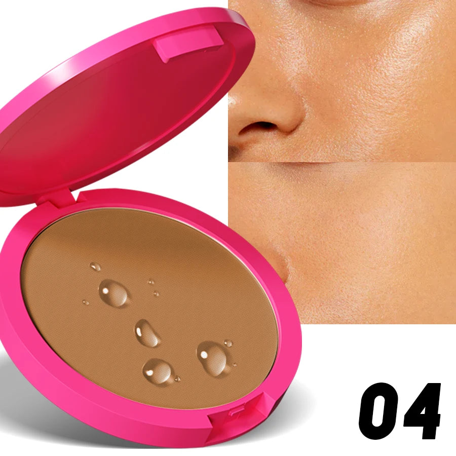 Natural Matte Pressed Powder — Oil Control Brightening Face Foundation & Concealer