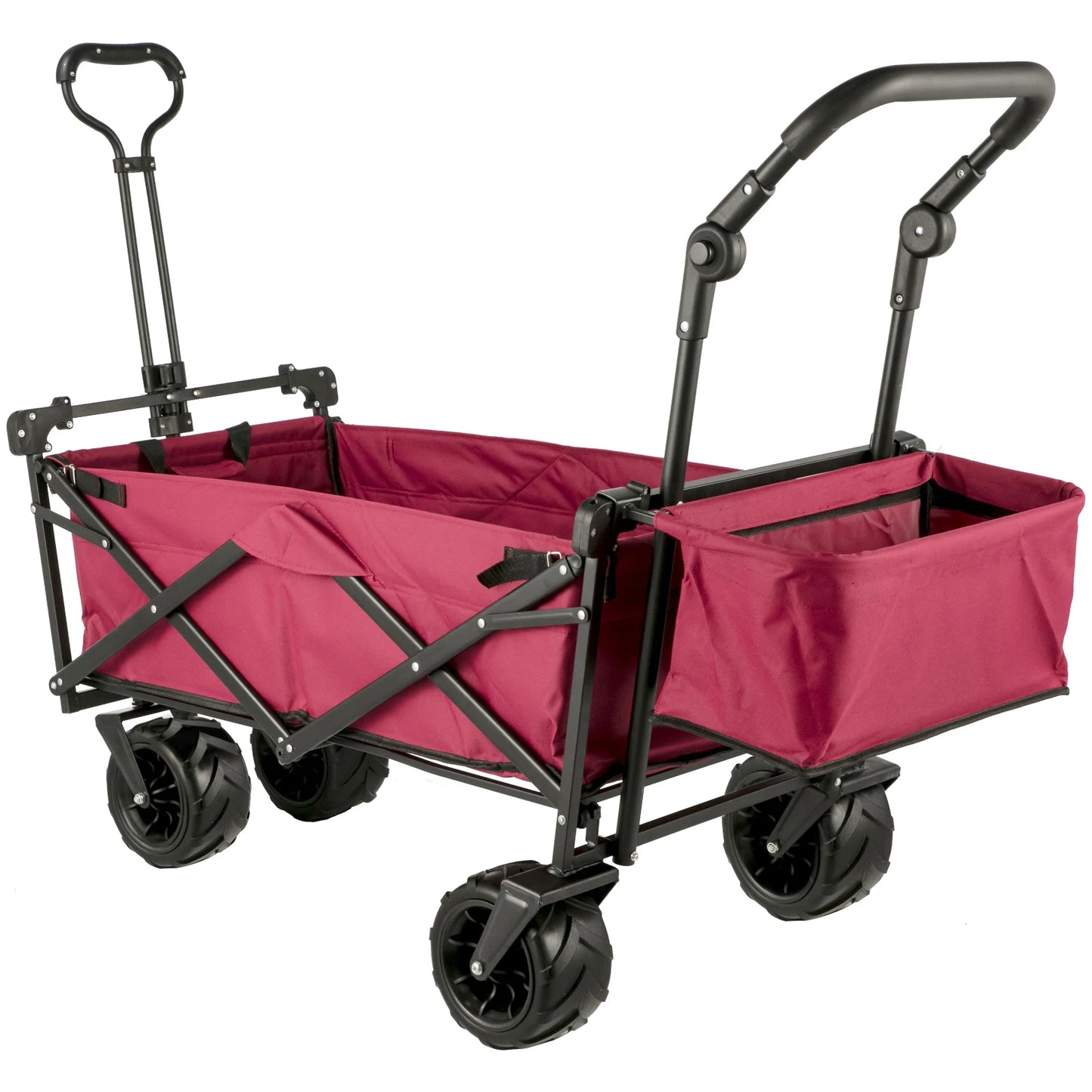 VEVOR Extra Large Collapsible Garden Wagon – Foldable Cart with Removable Canopy for Camping, Shopping & Groceries