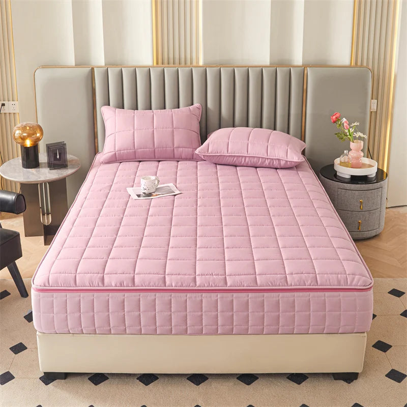 All-Inclusive Zipper Mattress Cover - Thick Quilted Fitted Mattress Protector Pad with Customized Sizes