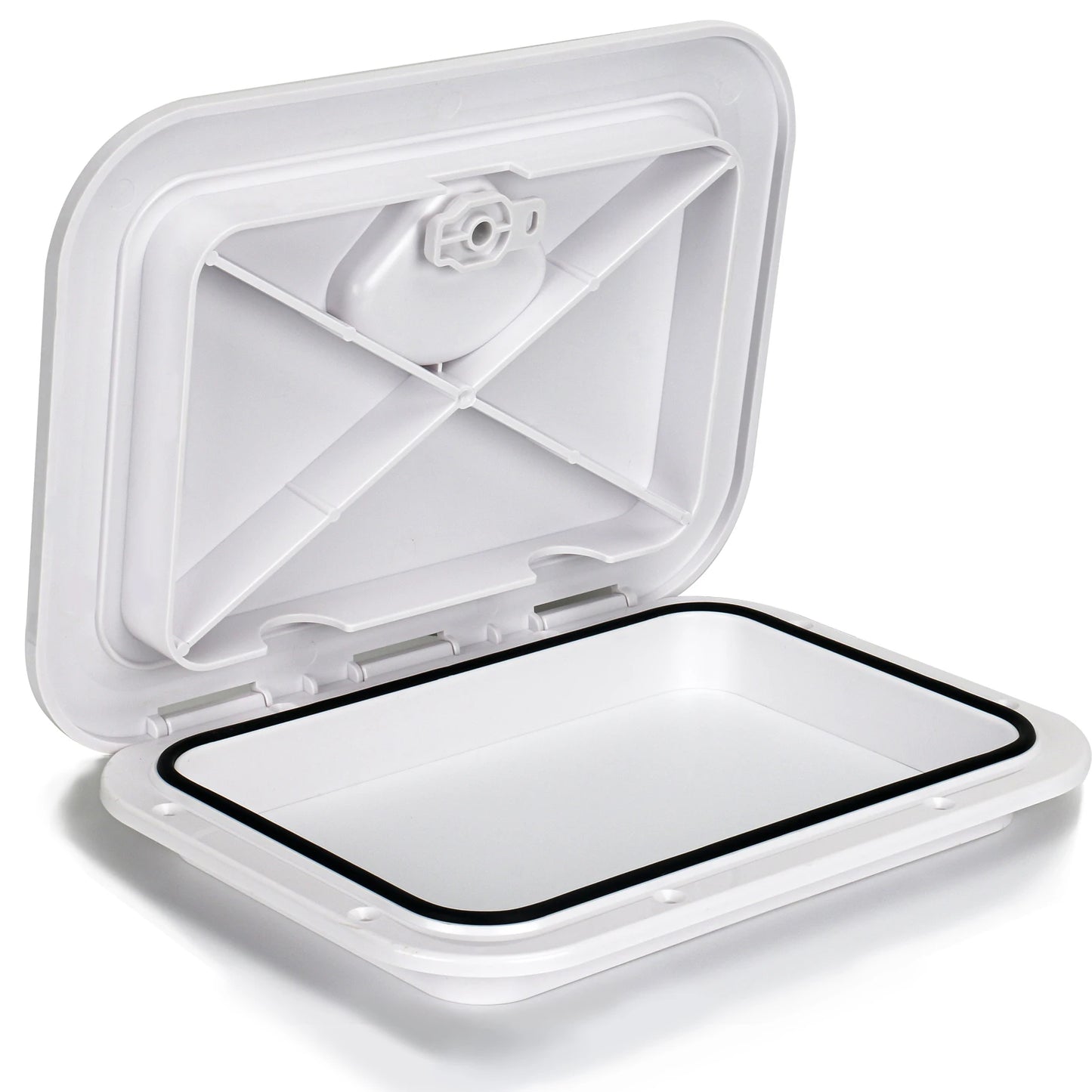 ABS Deck Access Hatch Cover — Waterproof Anti-UV Non-Skid Inspection Hatch for Marine Boats, Yachts & RVs, 15×11"