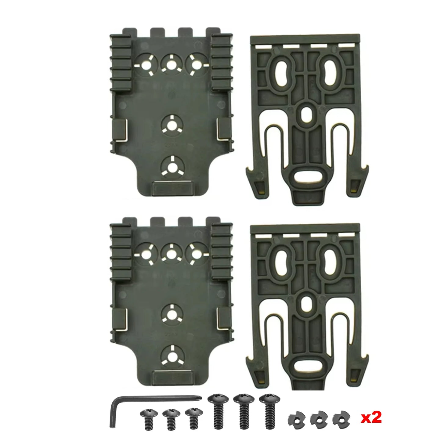 Tactical QLS Locking System Kit - QLS 19 Receiver & QLS 22 Fork Adapter for Pistol Holsters, Belts, Shooting & Airsoft Gear