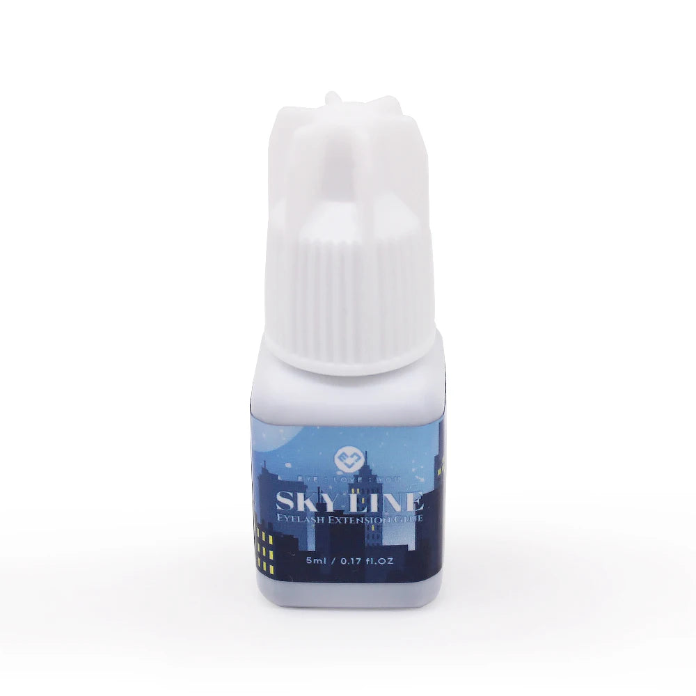 Sky Glue Eyelash Extension Adhesive 5ml – Fast-Drying 0.5s False Lash Glue with Makeup Bag